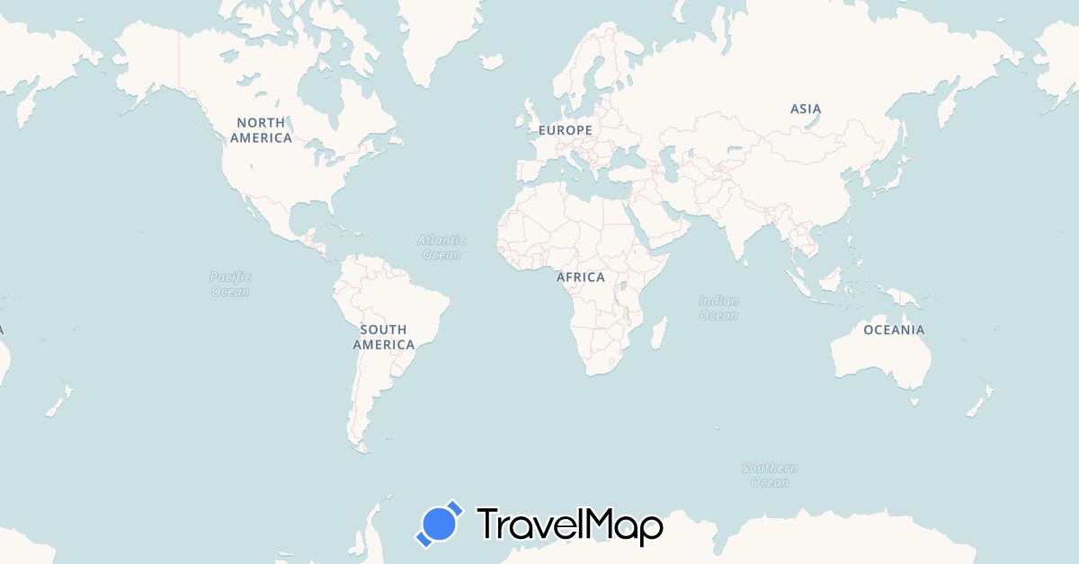 TravelMap itinerary: driving in Albania, Armenia, Belgium, Bulgaria, Switzerland, Germany, Denmark, Estonia, France, Georgia, Greece, Hungary, Iran, Kyrgyzstan, Kazakhstan, Romania, Serbia, Russia, Sweden, Tajikistan, Turkmenistan, Turkey, Uzbekistan (Asia, Europe)